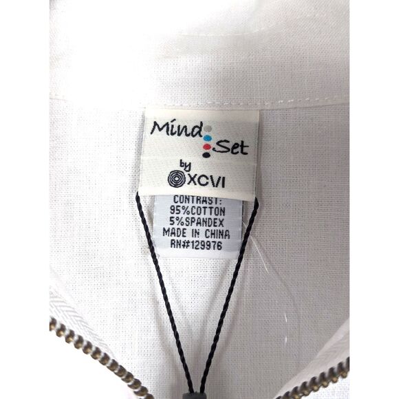 MIND SET XCVI Linen-Cotton Zip-Front Shacket Coastal Beachy Lagenlook Small NWT - Picture 5 of 7